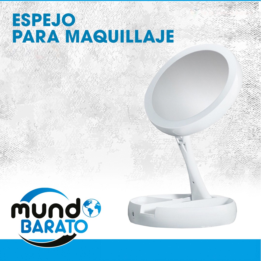 salud y belleza - Espejo Recargable Con Luz Para Maquilladora Portatil 0