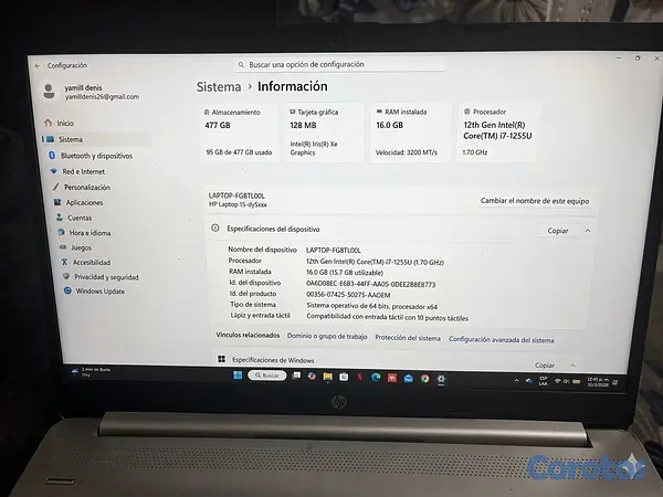 computadoras y laptops - Laptop HP 15" | Core i7 12va Gen | 16GB RAM | 512GB SSD + Estuche Targus
 4