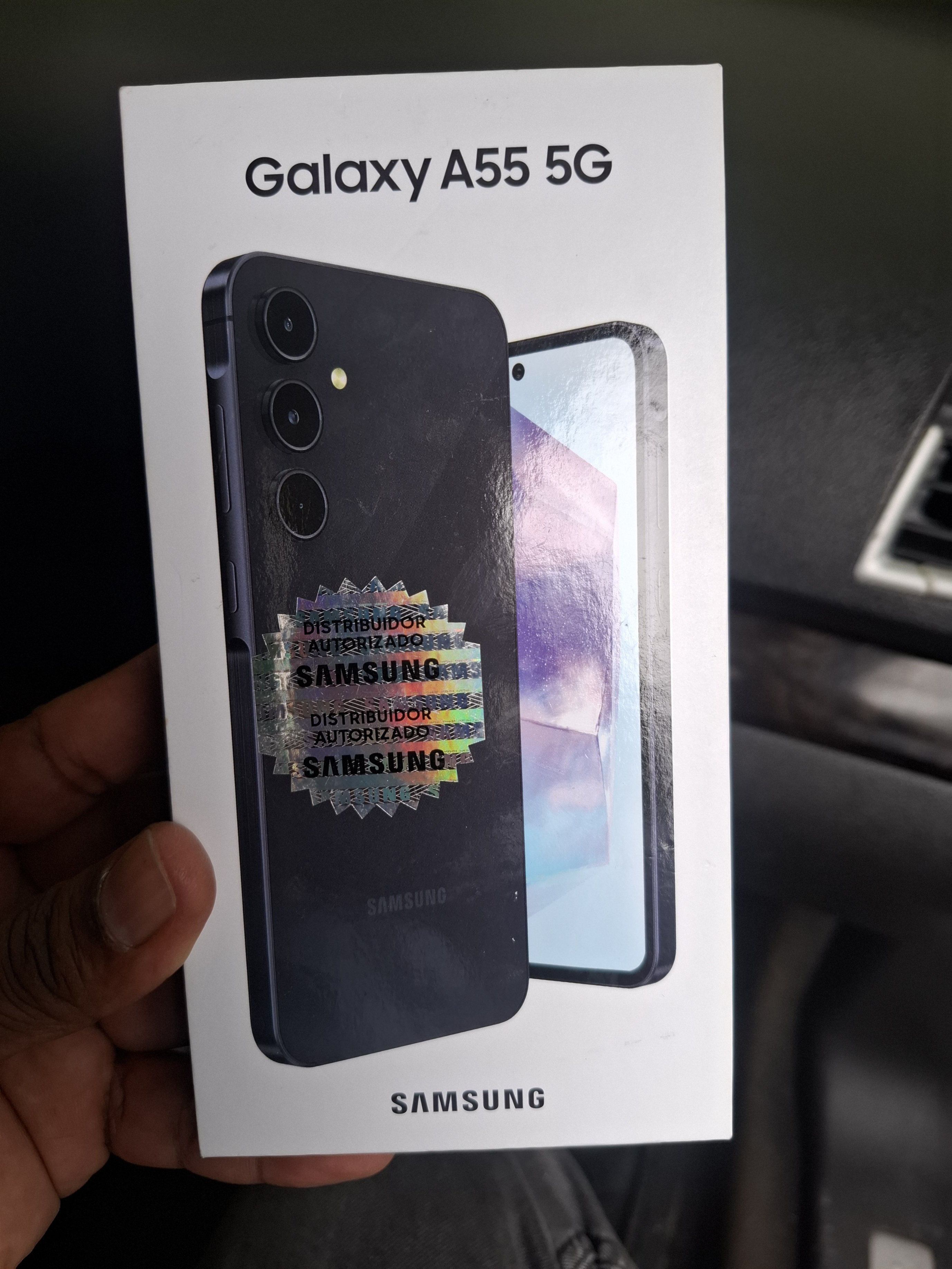 celulares y tabletas - Vendo Samsung Galaxy A55 5G, 256GB/8GB, color Awesome Blue, en su caja,12,500 0