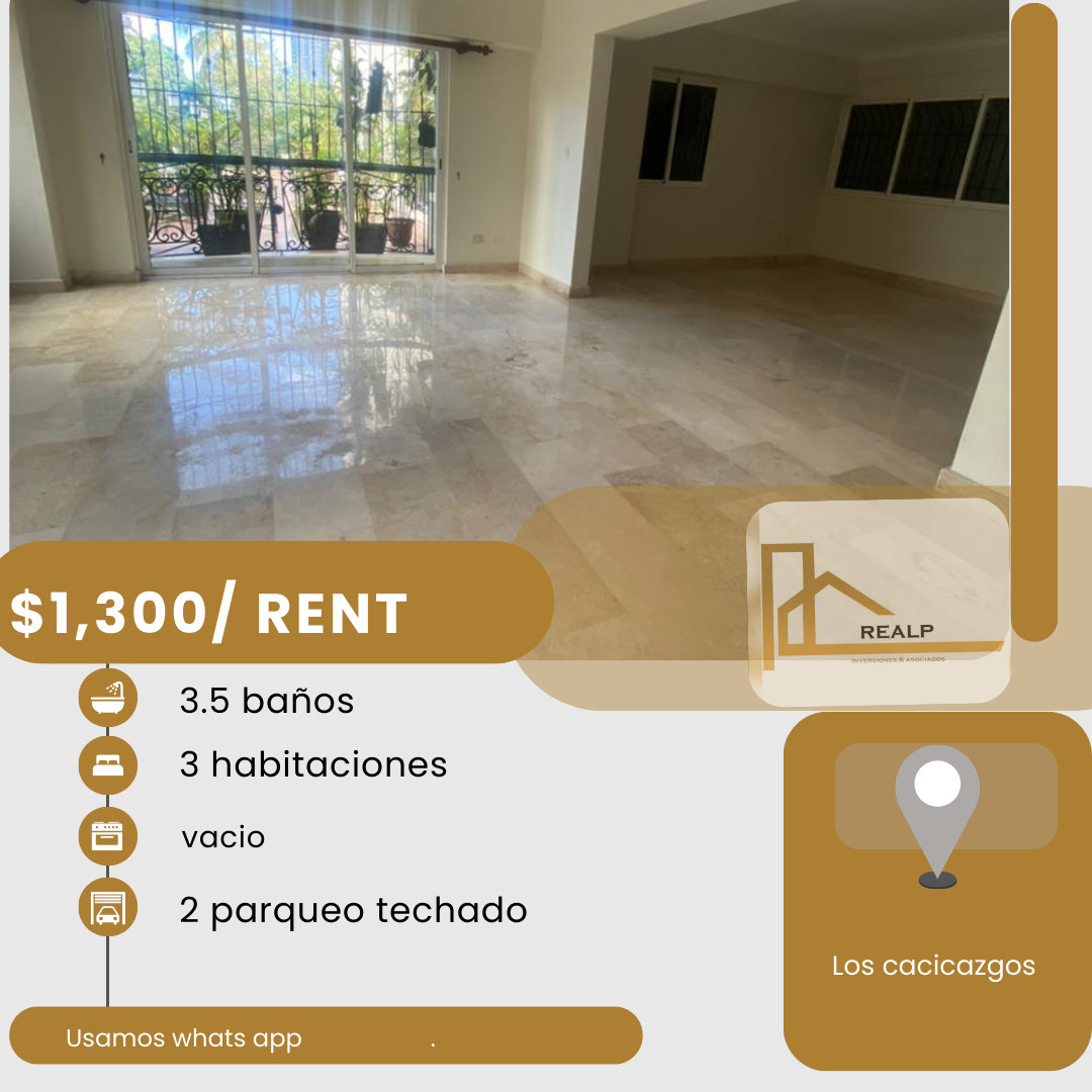 apartamentos - hermoso apartamento de los cacicazgos  0