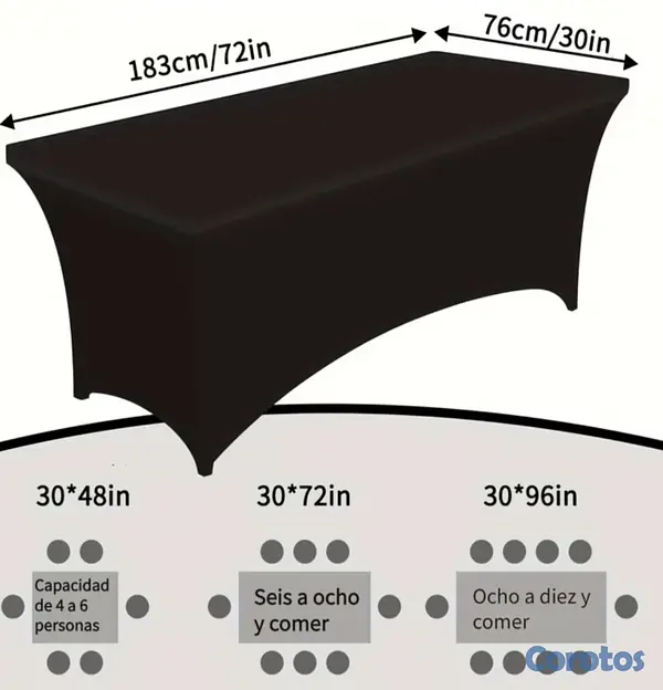 decoración y accesorios - Manteles para mesas plegables de 2,4,6 y 8 pies de 2