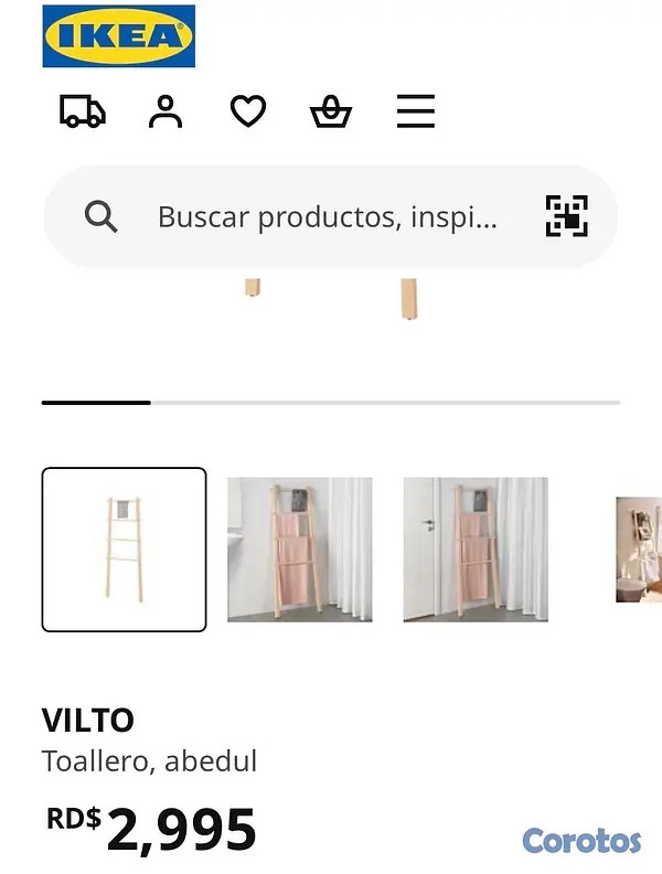 decoración y accesorios - Vendo lindo y práctico toallero Ikea 4