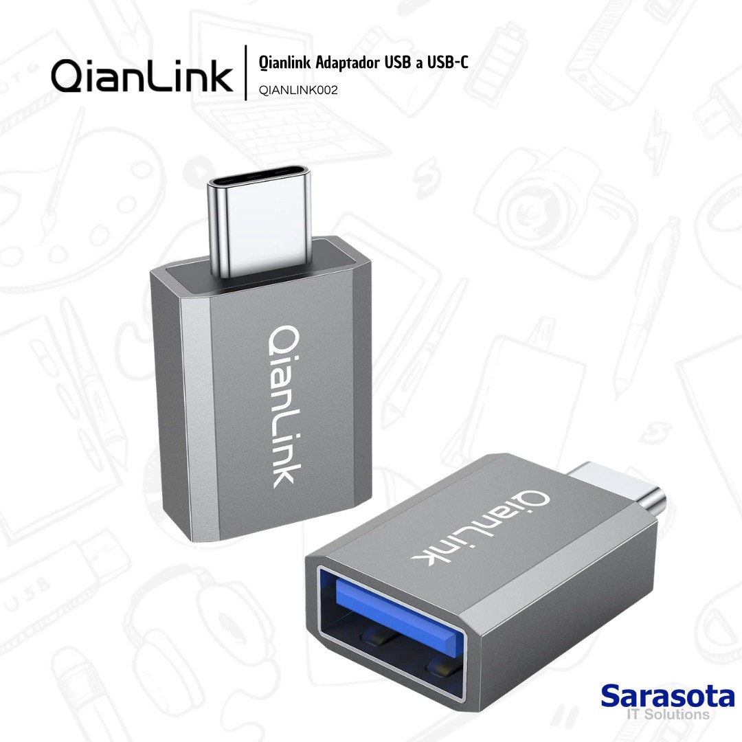 accesorios para electronica -  Adaptador USB a USB-C marca Qianlink 2