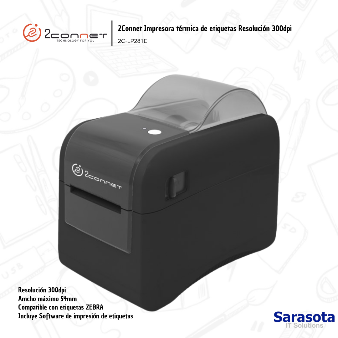 impresoras y scanners - 2Connet Impresora térmica de etiquetas Resolución  0