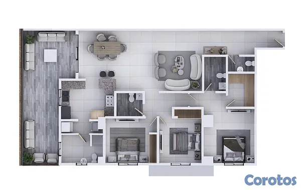 apartamentos - Apartamentos en Venta en El Millón Santo Domingo Proyecto Nuevo 2 y 3 Hab 10