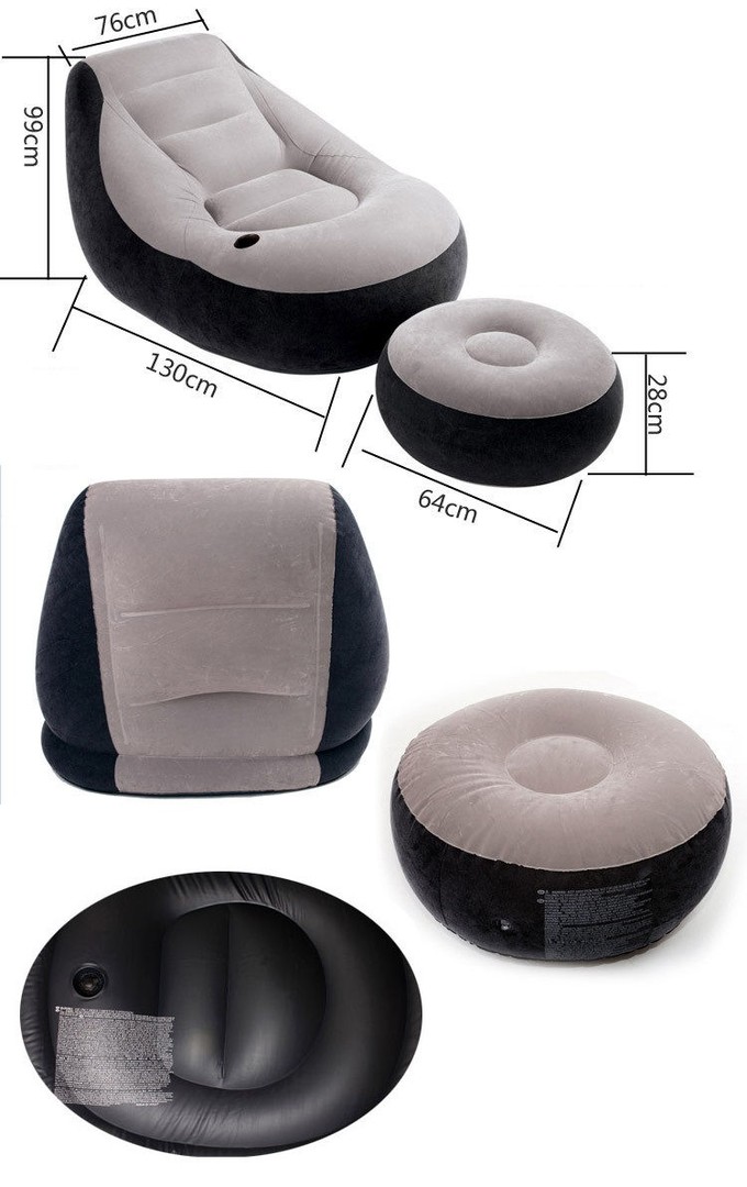 muebles y colchones - Sillon + reposapiés inflable INTEX  1