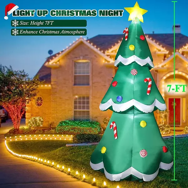 Salud y Equipamiento Médico - Inflable Arbol De Navidad De 7 Pies Luces Led Funfanso. 5
