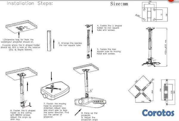 equipos profesionales - Soporte base de proyector stand soporte de techo de pared extensible 4