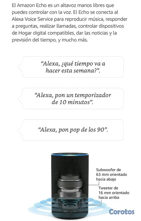 camaras y audio - Amazon Echo Altavoz inteligente con Alexa 5