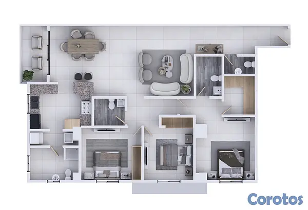 apartamentos - Apartamentos en Venta en El Millón Santo Domingo Proyecto Nuevo 2 y 3 Hab 11