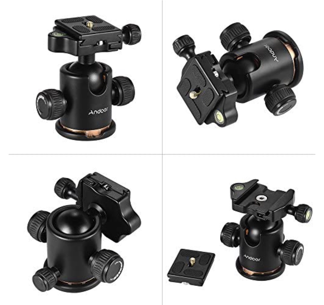 accesorios para electronica - Cabeza de Tripode giratoria 360 tipo BoLA. adaptador de cellular para Binoculare 3