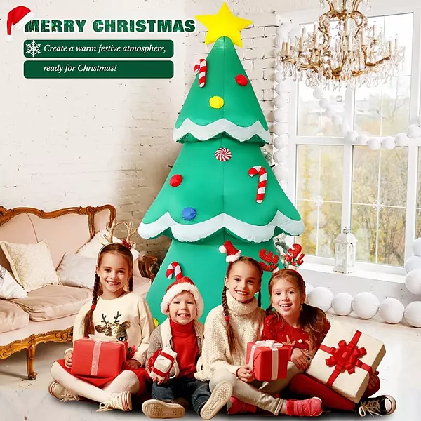 Salud y Equipamiento Médico - Inflable Arbol De Navidad De 7 Pies Luces Led Funfanso. 6