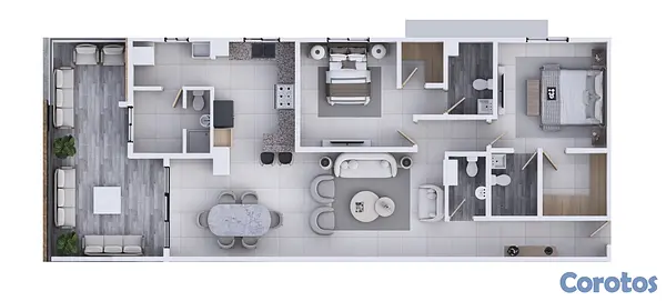 apartamentos - Apartamentos en Venta en El Millón Santo Domingo Proyecto Nuevo 2 y 3 Hab 12
