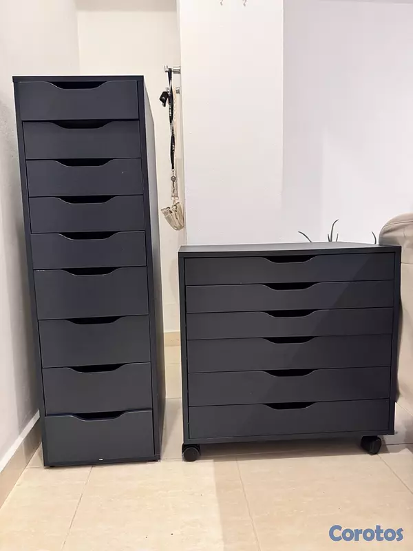 muebles y colchones -  Combo Cajoneras IKEA ALEX (9 cajones + 6 cajones con ruedas)
 2