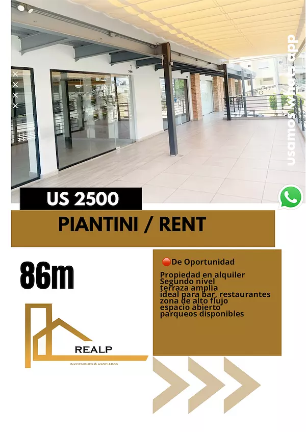 oficinas y locales comerciales - Local con terraza en Piantini 1