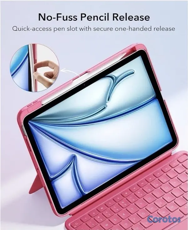 accesorios para electronica - ESR Cover con teclado Rosa para iPad (A16) 11th/10 6