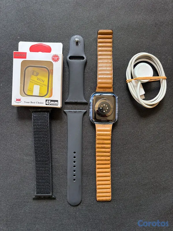 otros electronicos - Apple watch serie 7 azul 45mm GPS+celullar.**Somos 2