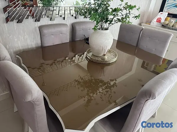 muebles y colchones - Mesa para comedor 8 sillas. 5