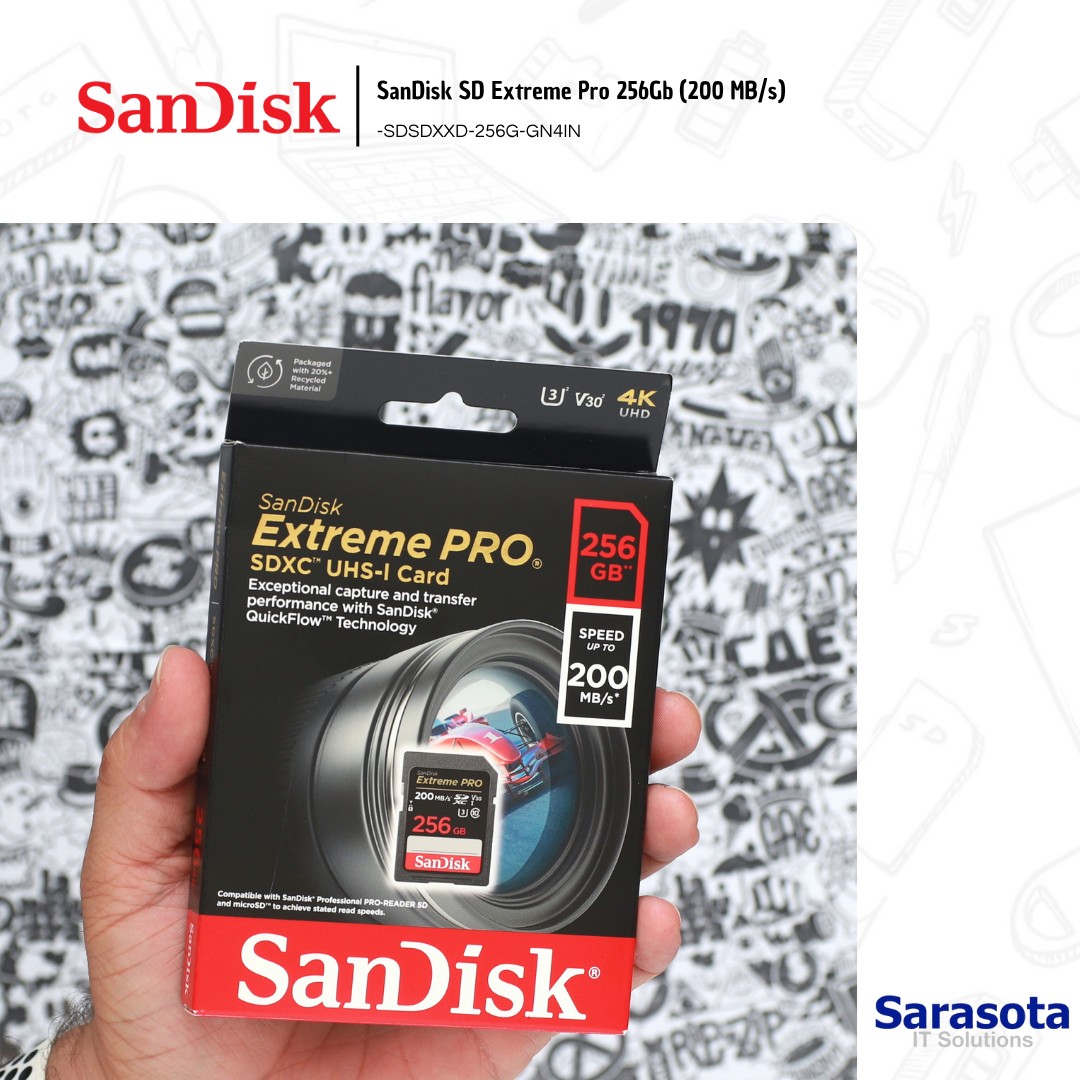 accesorios para electronica - Memoria SD 256Gb SanDisk Extreme Pro (200 MB/s)