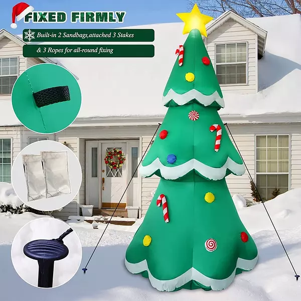 Salud y Equipamiento Médico - Inflable Arbol De Navidad De 7 Pies Luces Led Funfanso. 8