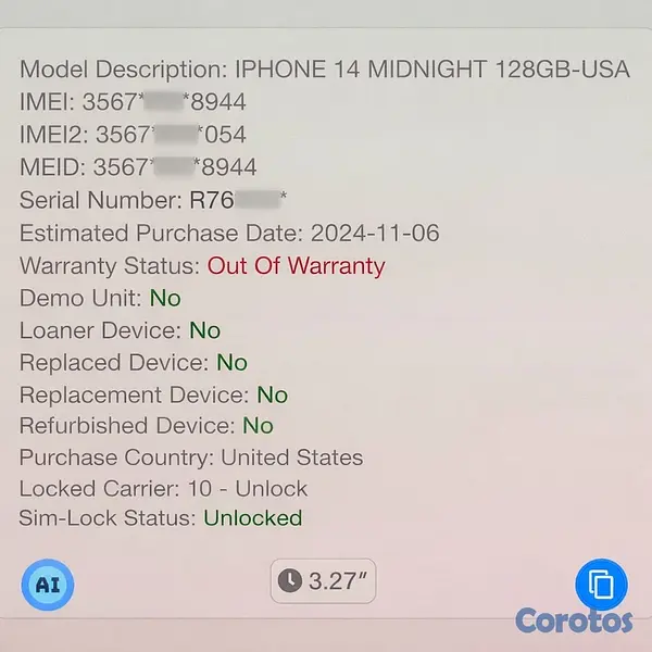 celulares y tabletas - iPhone 14 128GB Midnight 🔓 Desbloqueado – Nuevo Open Box 4