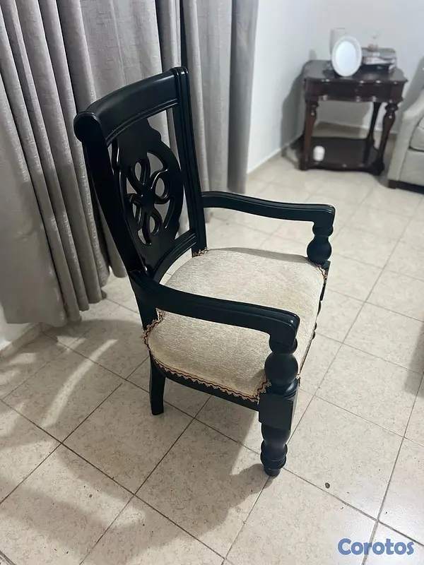 muebles y colchones - Juego de mueble con su butaca en caoba en óptimas condiciones  4