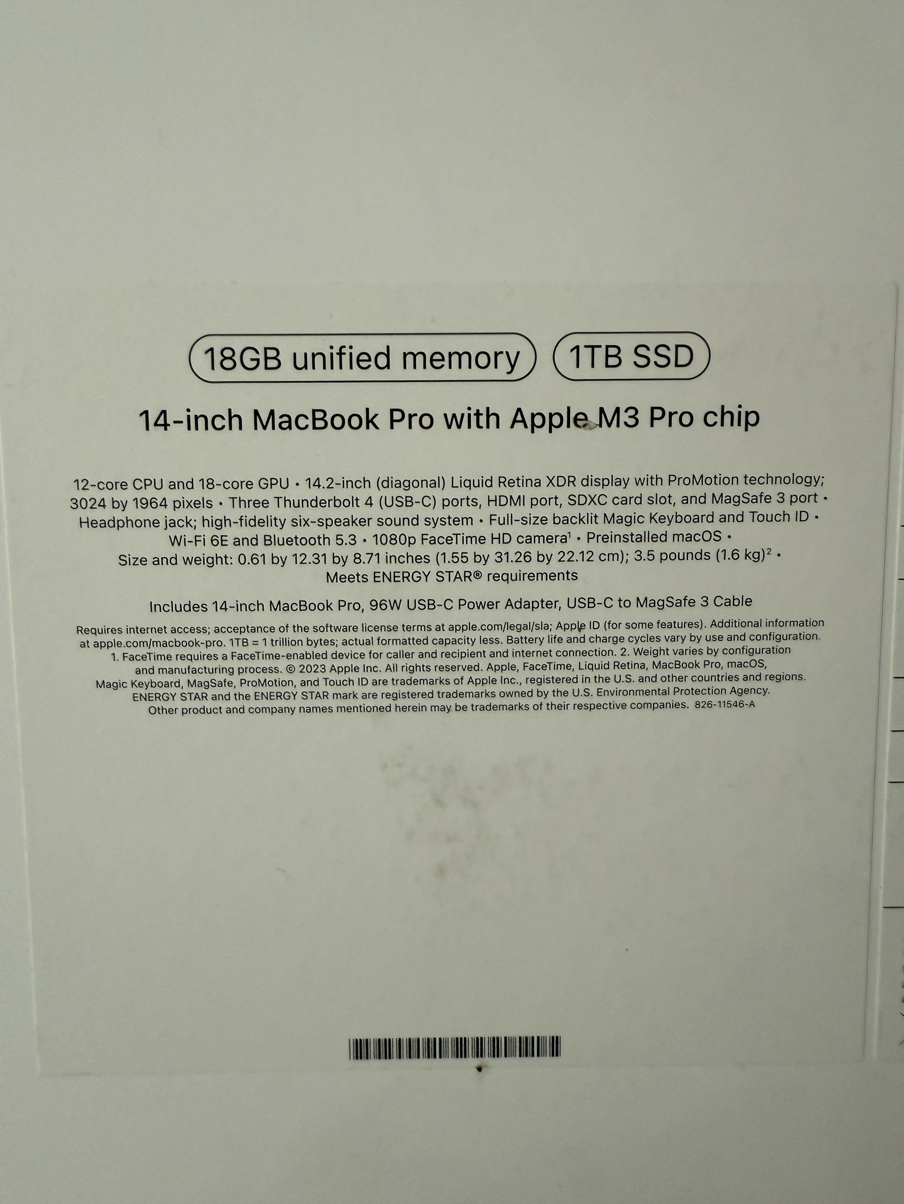 computadoras y laptops - MACBOOK PRO M3 PRO 14" 1TB SSD 18GB RAM SELLADA OFERTA‼️ 1