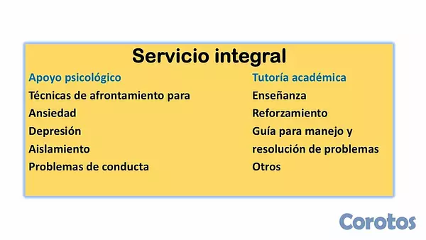 servicios profesionales - Tutoría académica y apoyo psicológico 2