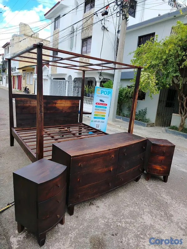 muebles y colchones - juego de cama King dosel o canopy  4