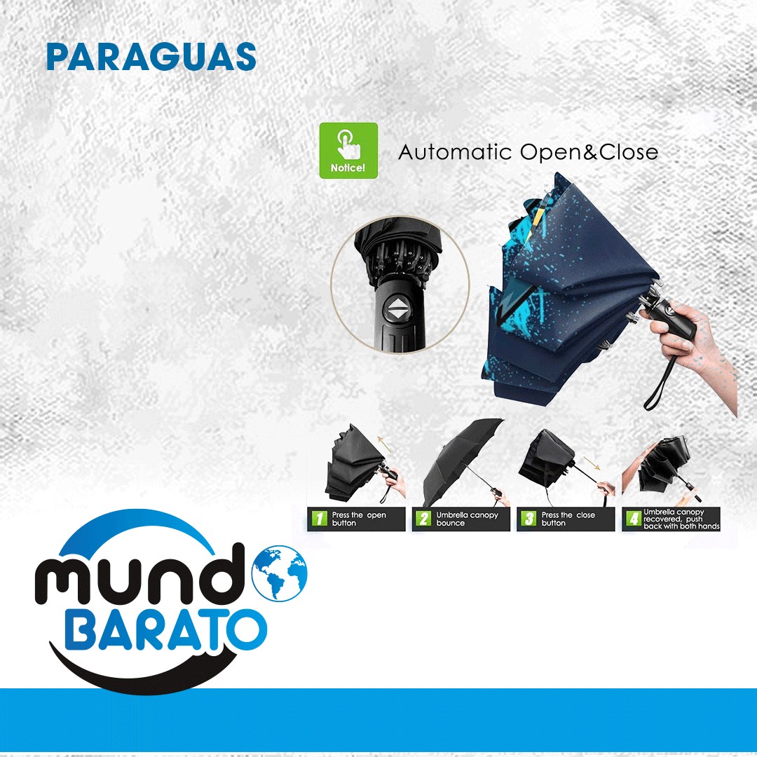 otros electronicos - Sombrilla plegable con apertura y cierre automático compacto, paraguas, ligero 0