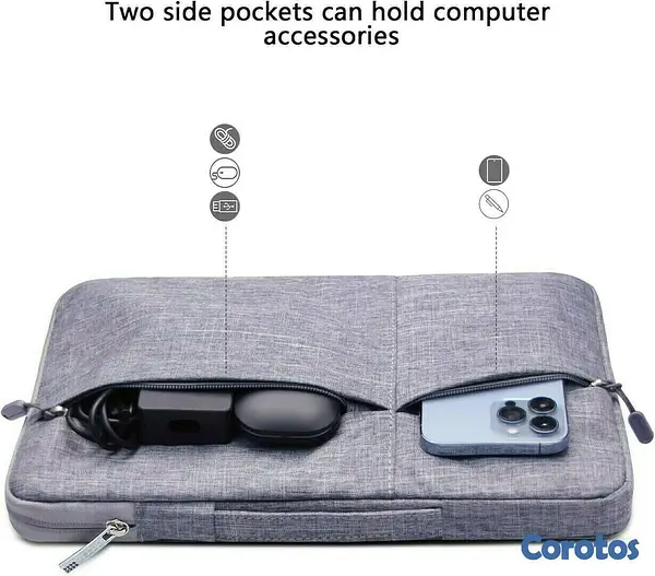 accesorios para electronica - Bolso con correa - Funda con asa - Estuche de transporte para laptop 15.6" 7