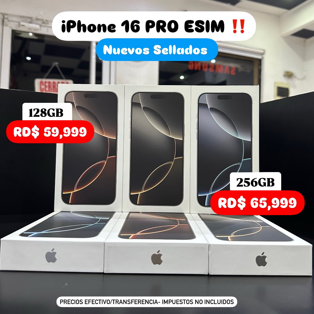 celulares y tabletas - IPHONE 16 PRO 128GB y 256GB ESIM OFERTAS  0