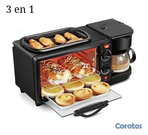 decoración y accesorios - *ESTACION DE DESAYUNO 3 EN 1 ELÉCTRICA*

▪️HORNO
▪️CAFETERA
▪️TOSTADOR (SARTEN) 2