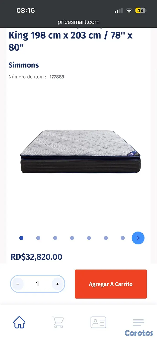 muebles y colchones - vendo base de cama king y colchón simmon ,  2