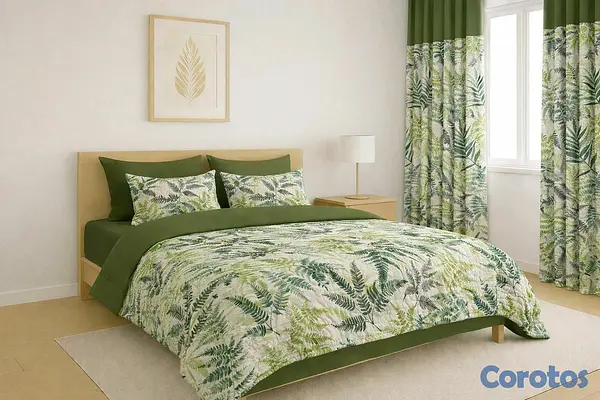 decoración y accesorios - juegos de colchas con cortinas 5 piezas
1 colcha
2 cortinas
2 fundas de almohada 12