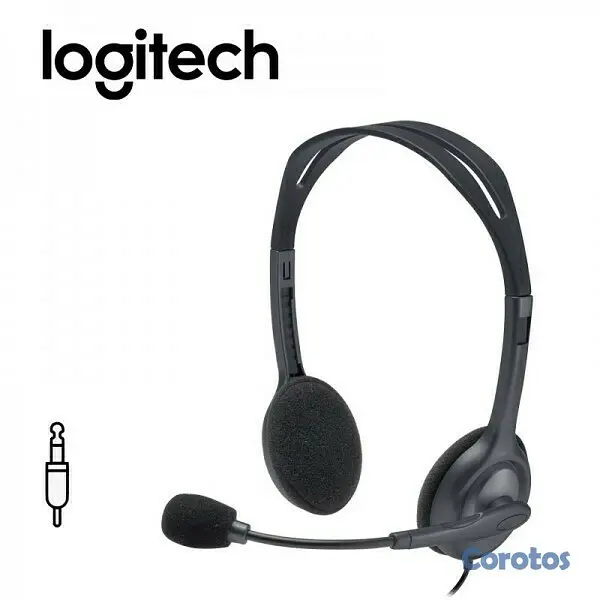 computadoras y laptops - AUDIFONO CON MICROFONO LOGITECH H111 STEREO, 3.5" INPUT. 2