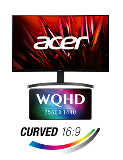 computadoras y laptops - Monitor Acer ED273U Colores nítidos y realistas cobran vida con 2560 x 1440p. 2
