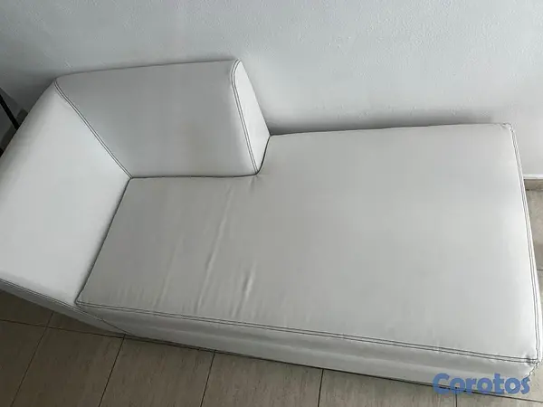 muebles y colchones - Sofá Chaise Blanco 4