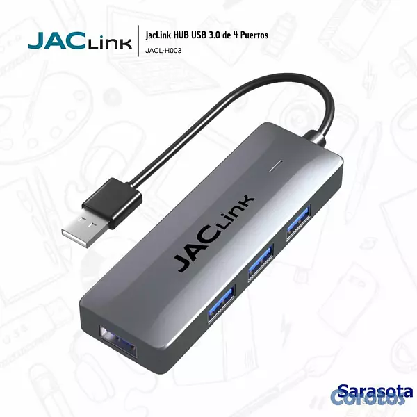 accesorios para electronica - Jaclink HUB USB 3.0 de 4 Puertos 3