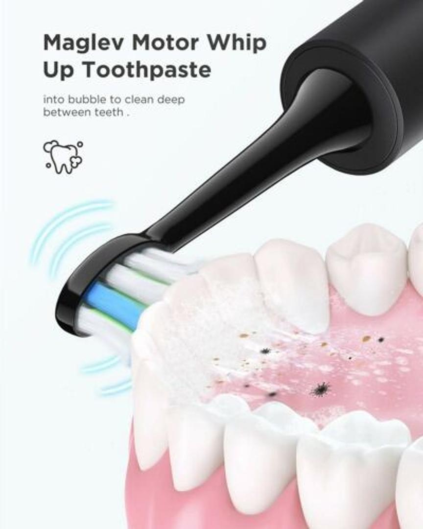 salud y belleza - Cepillo de dientes eléctrico ultrasónico P11 con 8 cabezales y estuche viaje 6