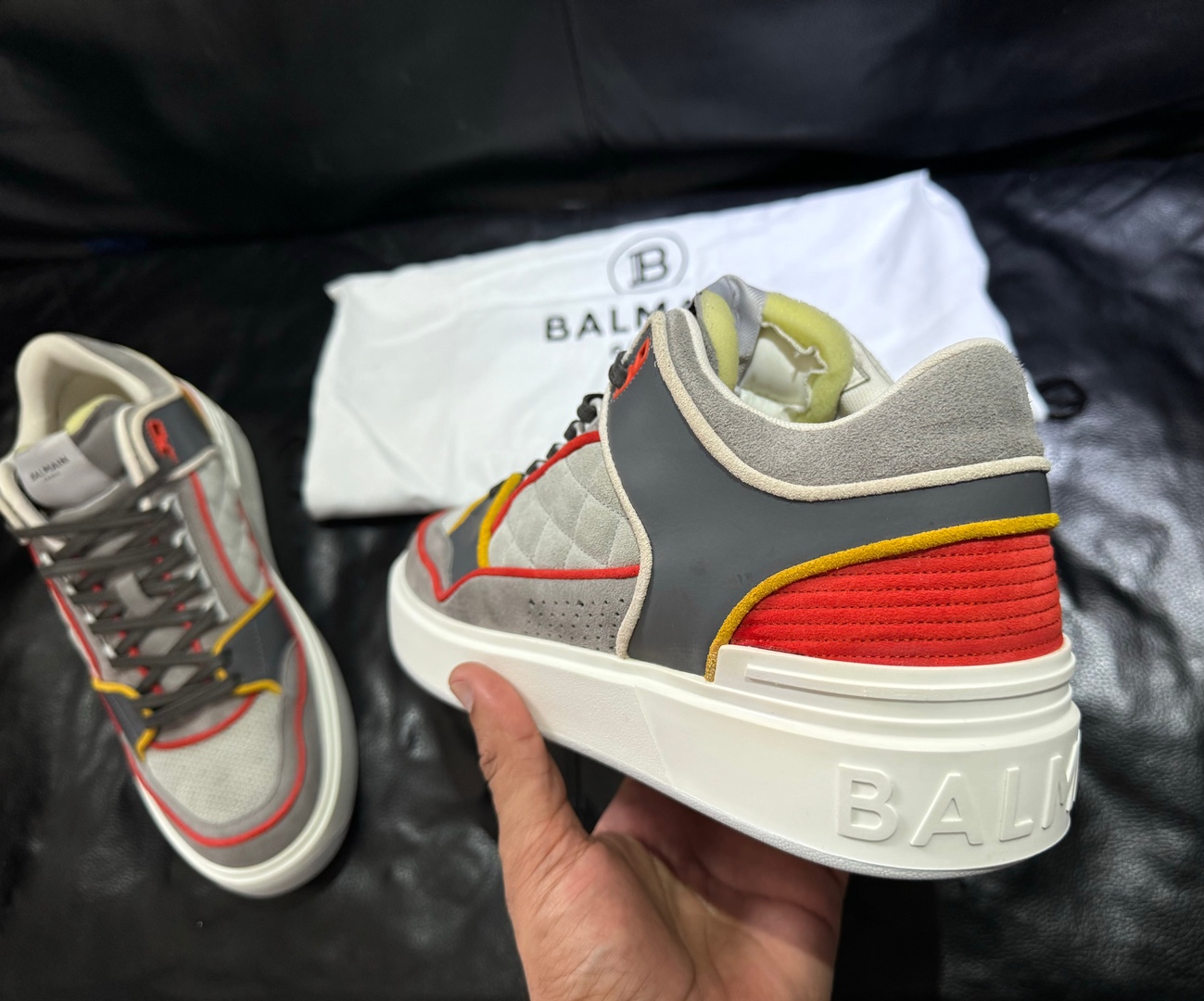 zapatos para hombre - Tenis Balmain B Court Mid-Top Size 43EU| 10 US Nuevos, Originales, US$ 475 NEG 1