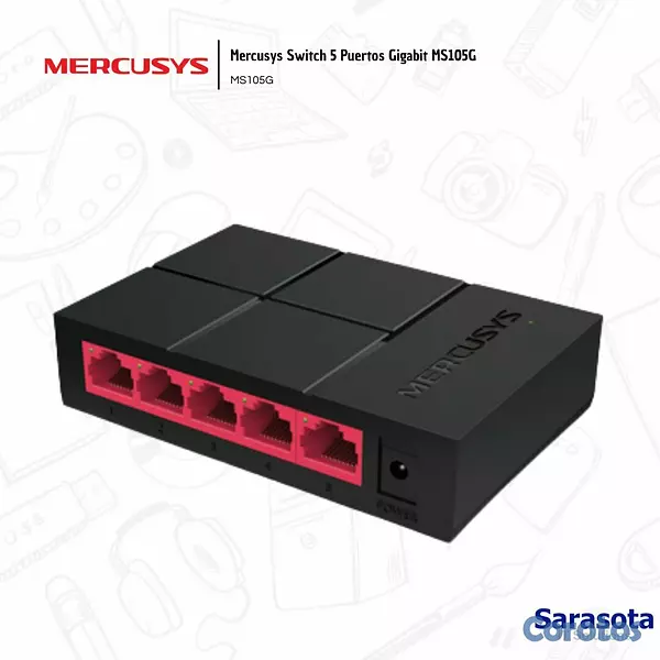 accesorios para electronica - Mercusys Switch 5 Puertos Gigabit MS105G 3