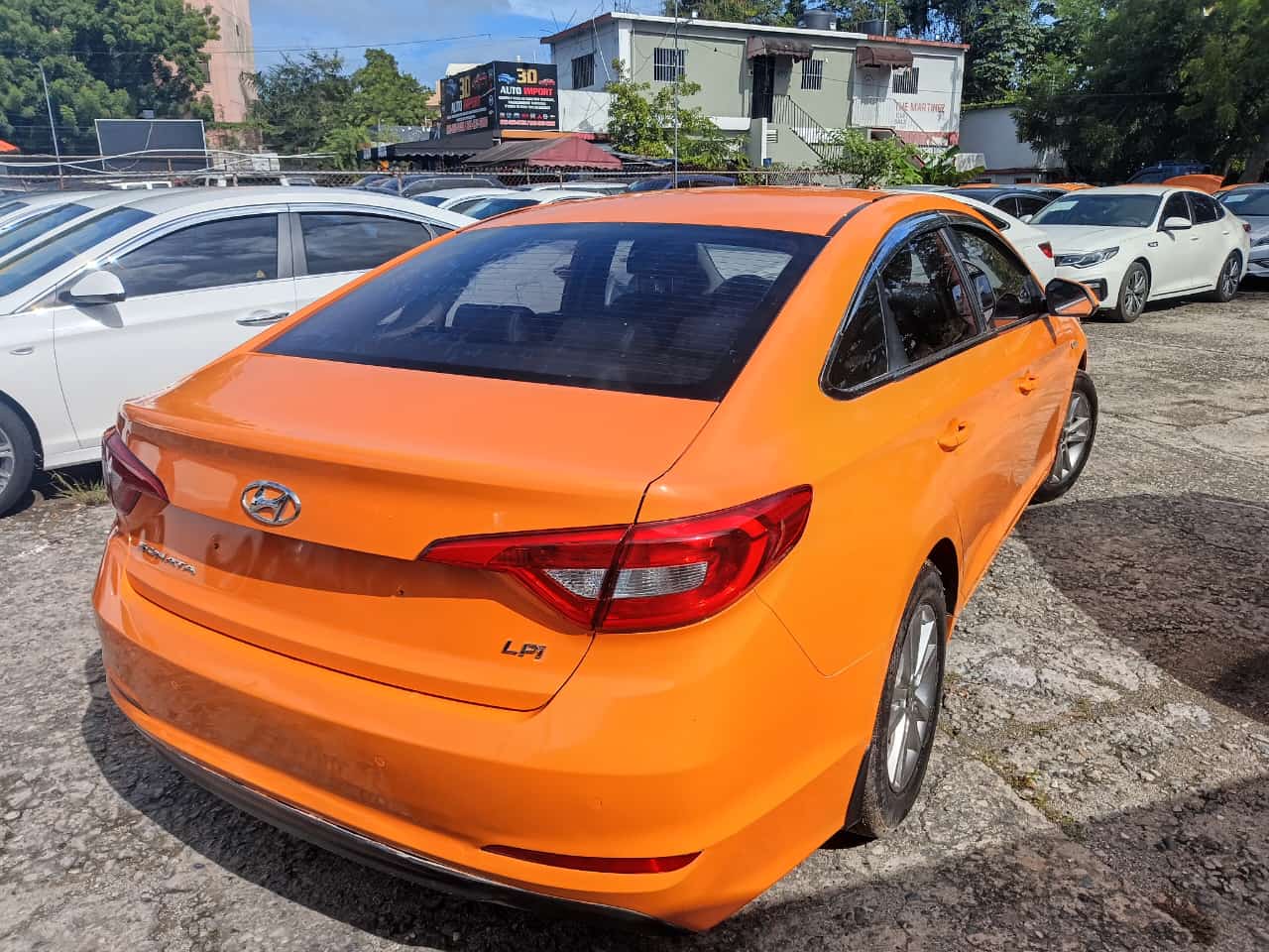 carros - HYUNDAI SONATA LF 2018 NARANJA 3