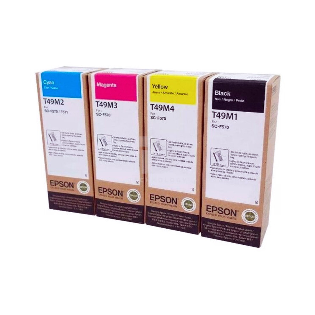 impresoras y scanners - Tintas Genuinas T49M para Impresoras Sure Color Original EPSON F170, SC-F570 KIT 1