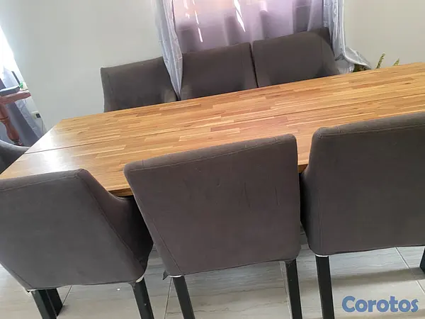 muebles y colchones - MESA DE COMEDOR MODERNA 8 SILLAS 18