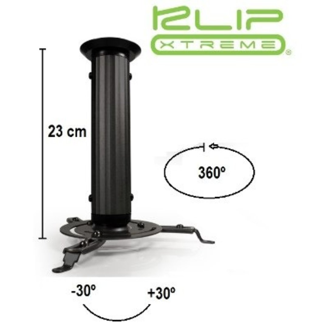 computadoras y laptops - SOPORTE PARA PROYECTOR KLIPX NEGRA DE TECHO 230MM, SOPORTA HASTA 10KG (22LBS) 
