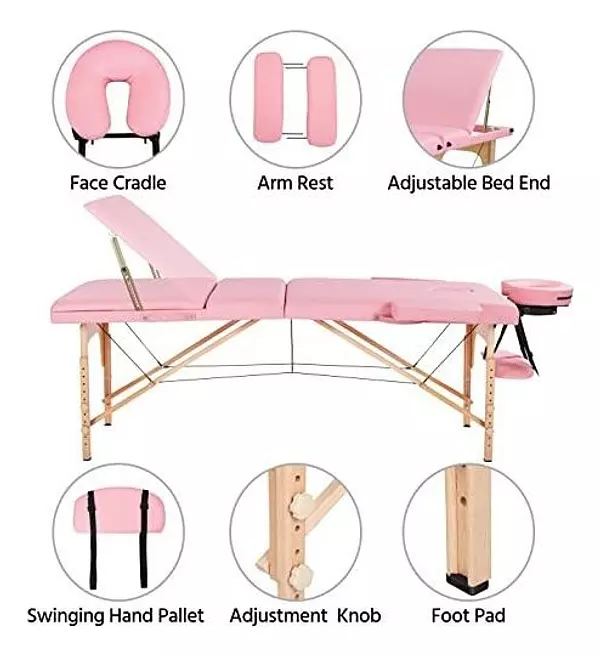 Salud y Equipamiento Médico - Topeakmart Mesa De Masaje Portatil Cama De Masaje 2