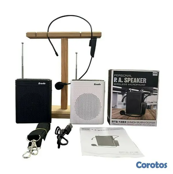 camaras y audio - Bocina + Microfono BTS-1383 parlante para charlas, maestros, panelitas, spekears 5