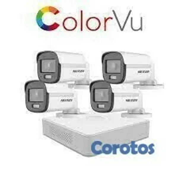 camaras y audio - Kit de 4 camara de seguridad jnice color vu vision nocturna a color 5