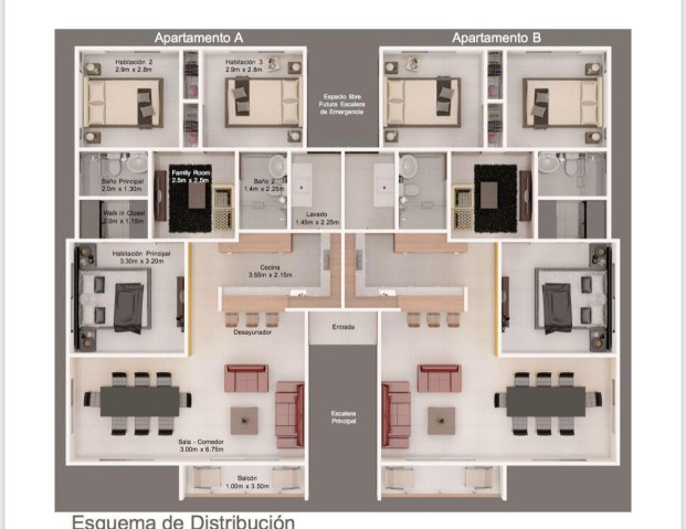 apartamentos - Separe su apartamento de 3 dormitorios ahora con 2 mil dólares, 4 minutos playa  1